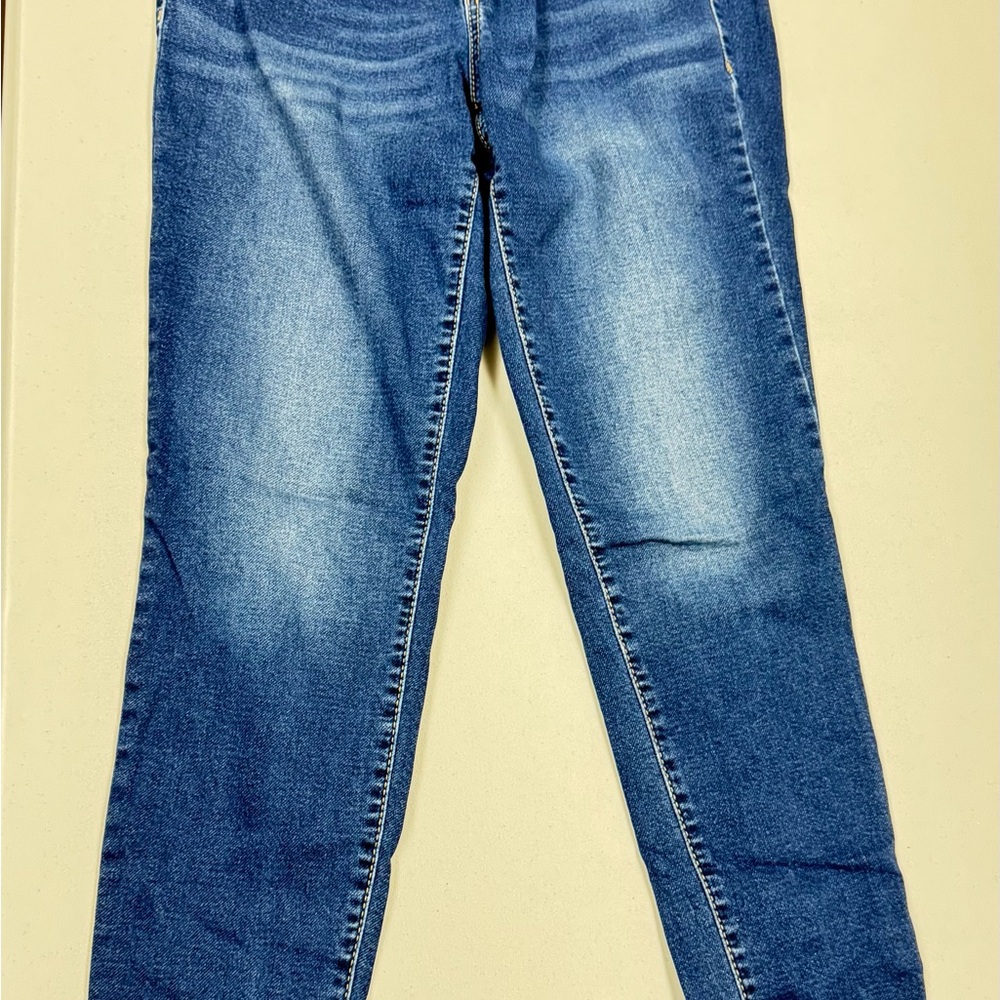 aglow Women's Maternity Jeggings Distressed Blue Jeans